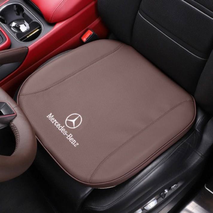 라슈에뜨 벤츠 bmw 외제차 고급 메모리폼 차량용 방석 시트 보호 자동차 쿠션, 모카브라운, 1개