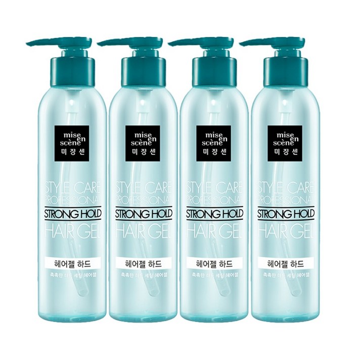 미쟝센 스타일케어 프로페셔널 헤어젤 하드, 250ml, 4개