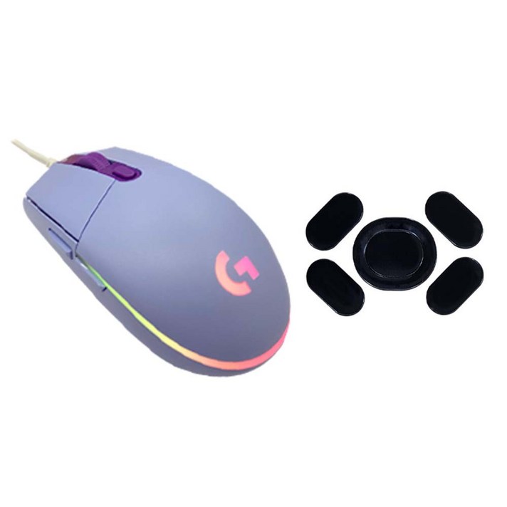 로지텍 G102 LIGHTSYNC 게이밍 마우스 + 마우스피트 세트 MU0054, 라일락+마우스피트
