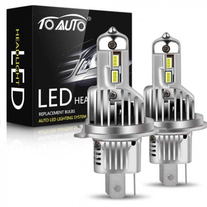 2 개 CSP 칩 H1 H3 H11 H7 LED 얼음 전구 자동차 헤드 라이트 HB3 9005 HB4 9006 LED 안개등 6000K 오토바이 램프 H4 LED 전구 12V