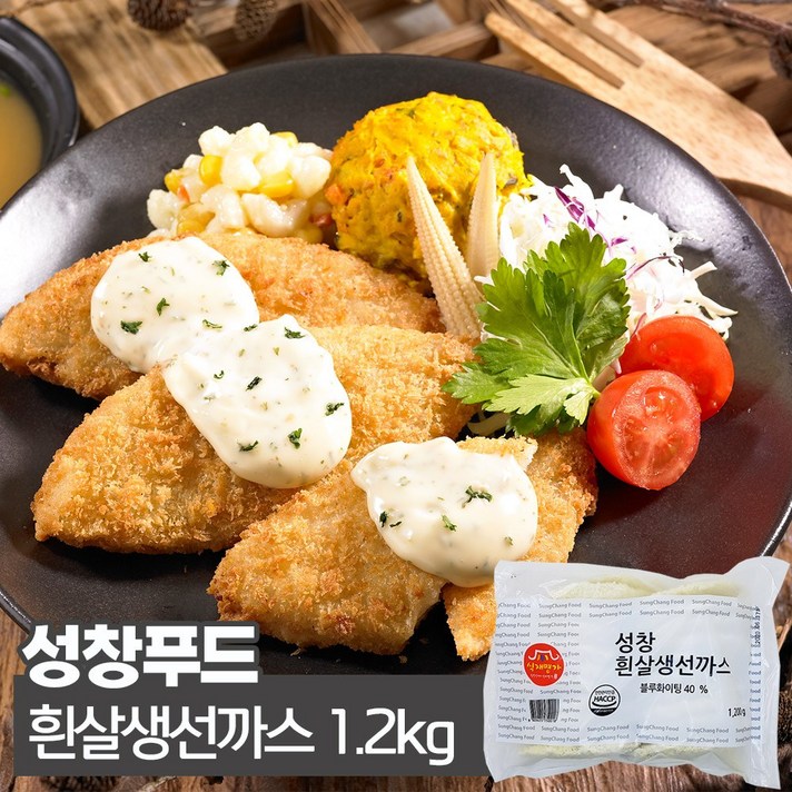 성창 흰살생선까스 1.2kg, 1팩