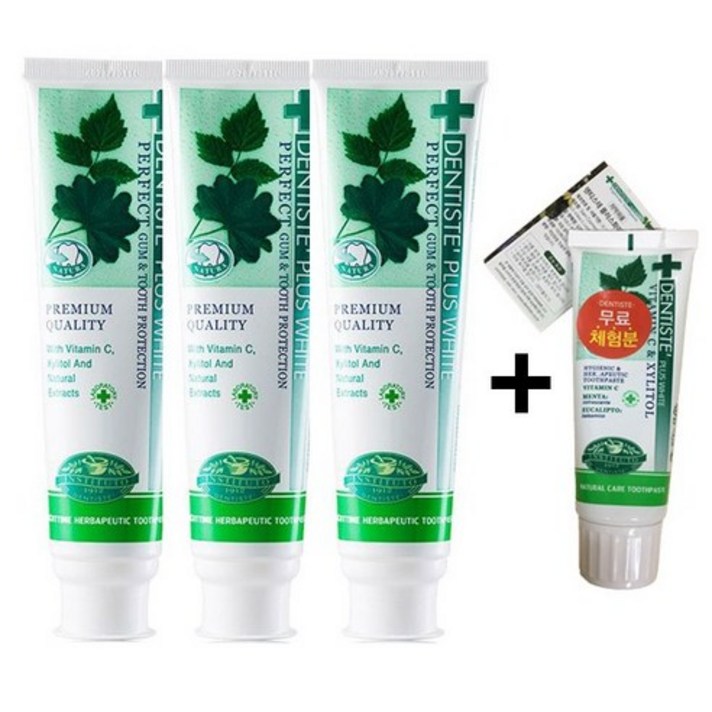 덴티스테 플러스 화이트 치약 160g 3개 + 60g, 1set