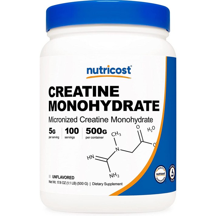Nutricost 뉴트리코스트 크레아틴 모노히드레이트 파우더 500g