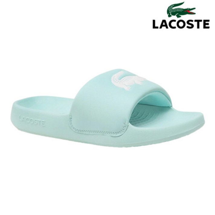 라코스테 LACOSTE 여성 슬리퍼 SERVE SLIDE 1.0 123 7-45CFA00022L5 터쿼이즈화이트 에보 슬라이드