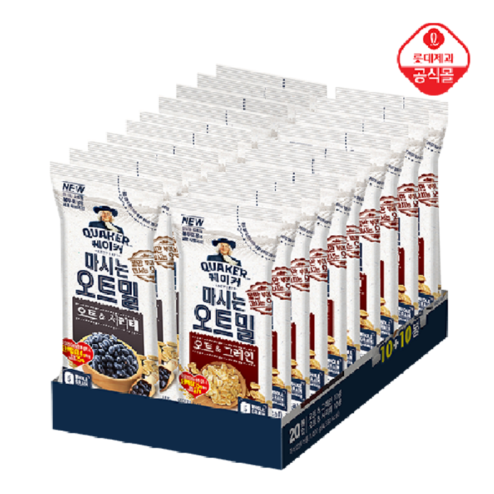 롯데제과 퀘이커 마시는 오트밀 그레인+서리태20스틱, 상세페이지 참조