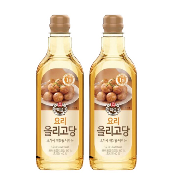 백설 요리 올리고당, 2개, 1.2kg