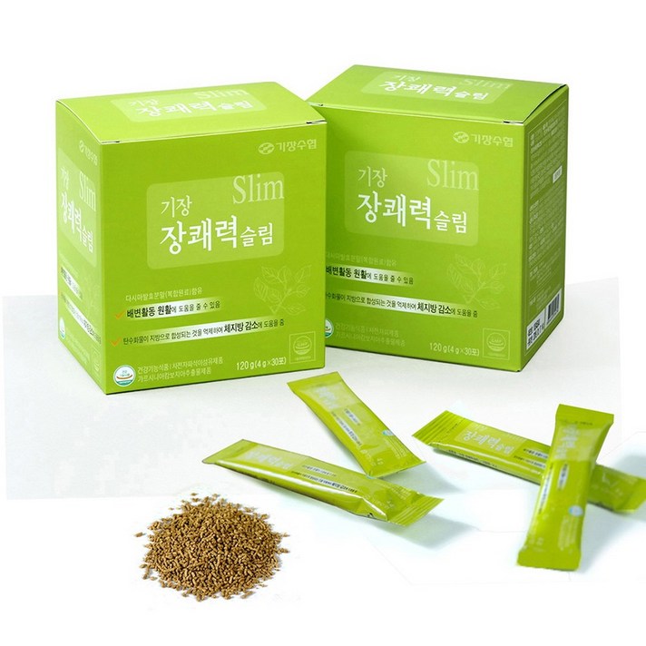 기장 장쾌력 슬림 4주분 60포 차전자피 식이섬유, 4g