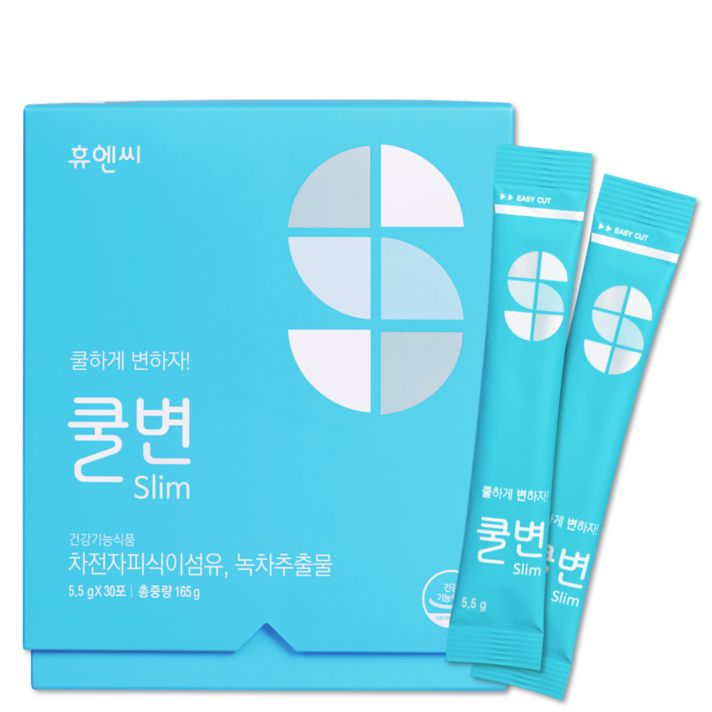 쿨변 (차전자피 식이섬유 쾌변 장건강 녹차카테킨 체지방감소 다이어트 변비 장청소), 30포, 1Box
