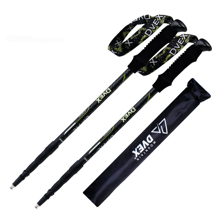 디벡스 초경량 187그램 등산스틱4단 세트 (케이스), 메탈라임