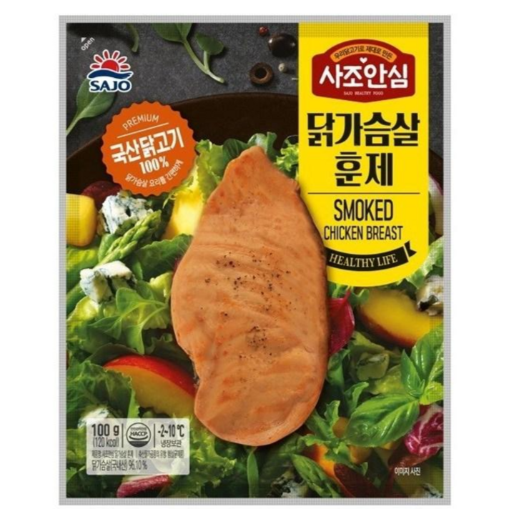 베스트식품 사조안심 닭가슴살 스노우크랩킹 몬스터크랩 크래미, 단품/02.사조안심닭가슴살 훈제 100g x10개