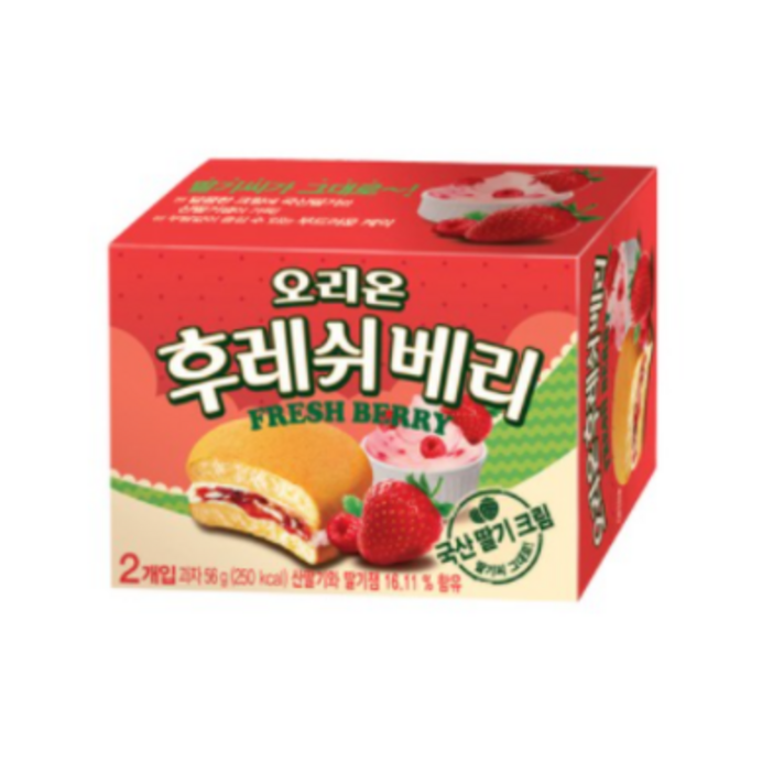 오리온 딸기 후레쉬베리, 56g, 8박스