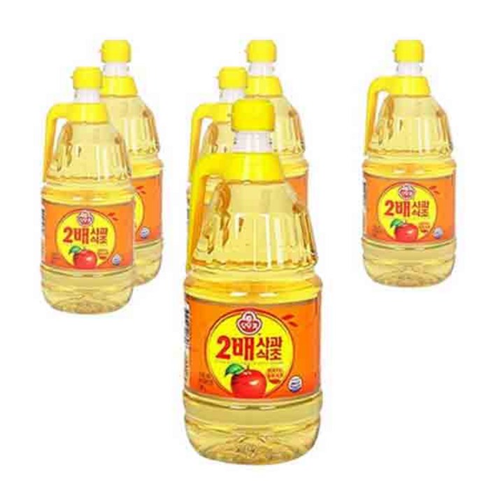 오뚜기 2배 사과식초, 1.8L, 6개