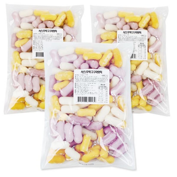 벅스웨이 치즈호박고구마떡볶이 1kg(드라이아이스), 3개, 1kg