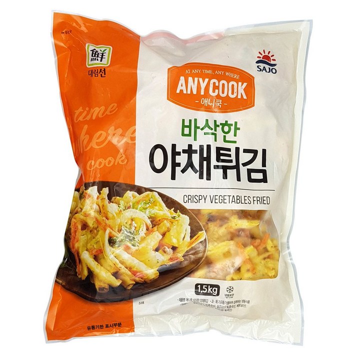 대림 언제 바삭한 IN 야채튀김 어디서나 3489 1.5kg, 1개