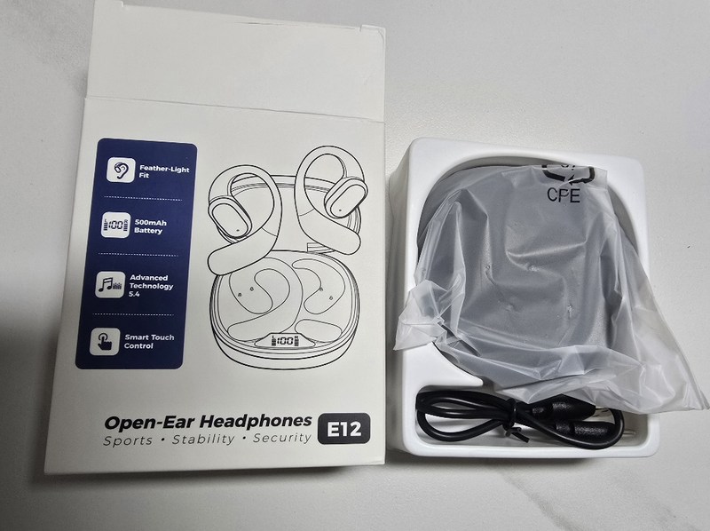 OMIIYA 귀걸이형 노이즈캔슬링 무선 블루투스 이어폰 오픈형 고음질