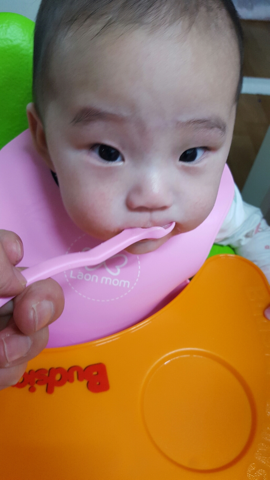 라온맘 이유식턱받이 스푼세트