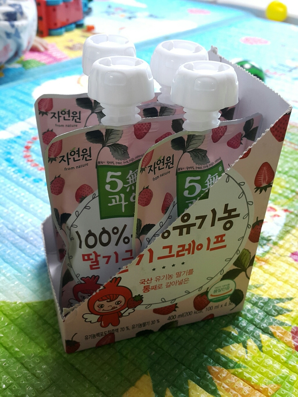 자연원 유기농 딸기그레이프 주스