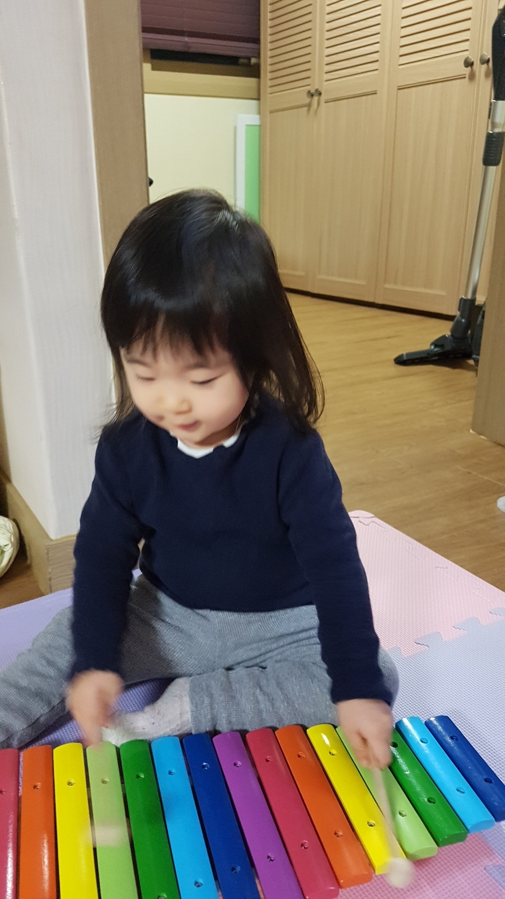 키움하우스 원목 칼라 실로폰