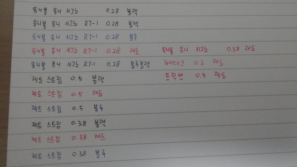 유니 시그노 RT1 볼펜 노크식