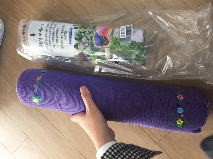 친환경편백아트 천연염색 편백 경추베개 미니큐브칩