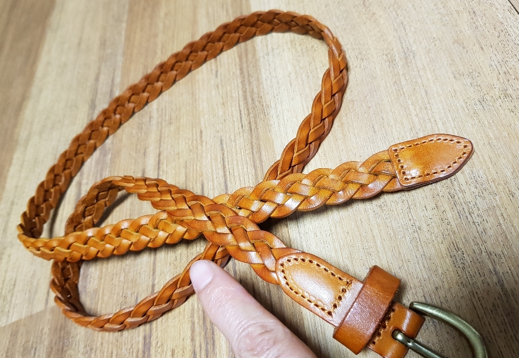 ZEOPIA 여성 리얼소가죽 원피스 꼬임 꽈배기 벨트 리뷰후기