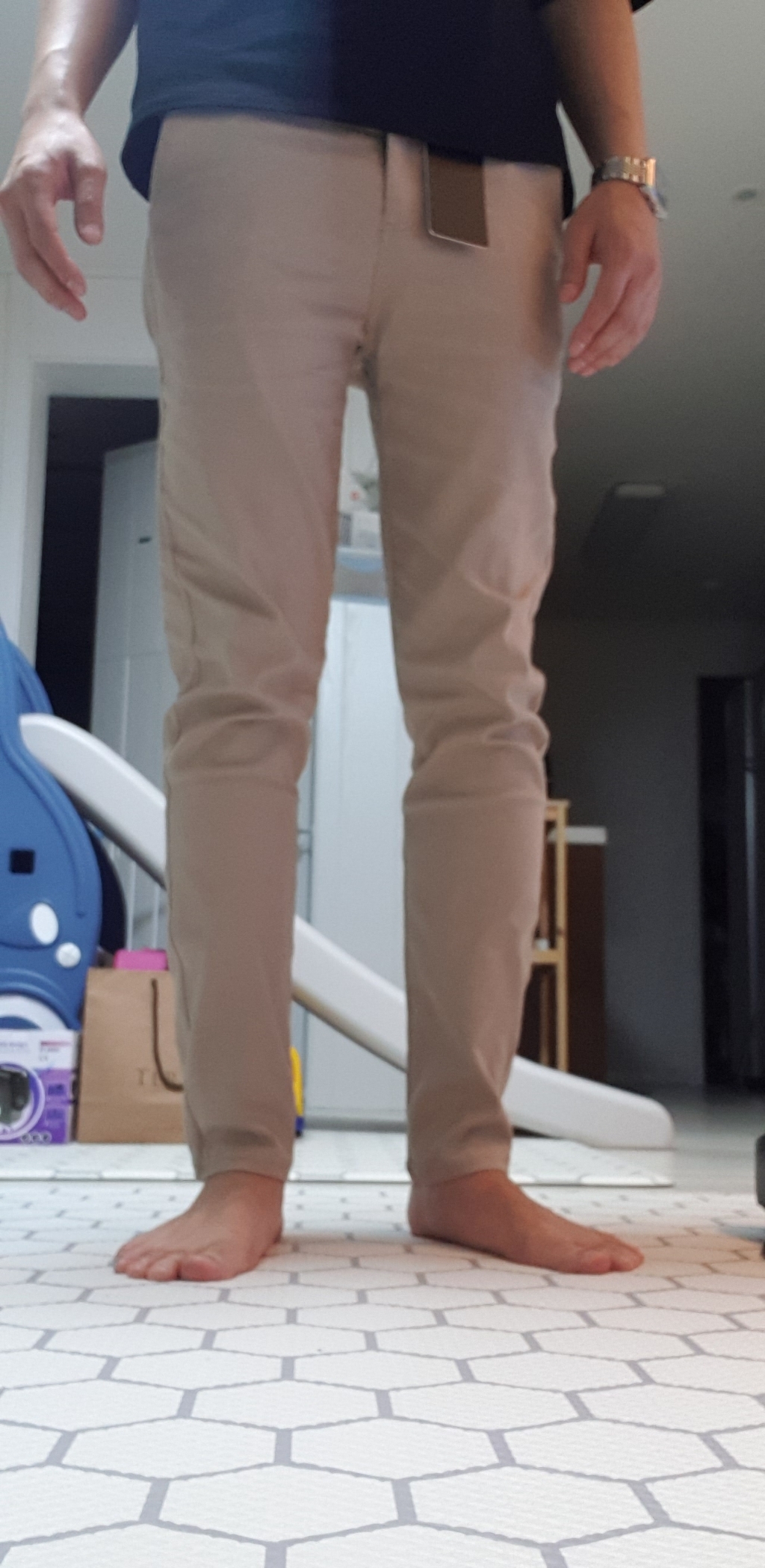 오마보이 남성용 R 2차 히든밴딩 스판 슬랙스 팬츠