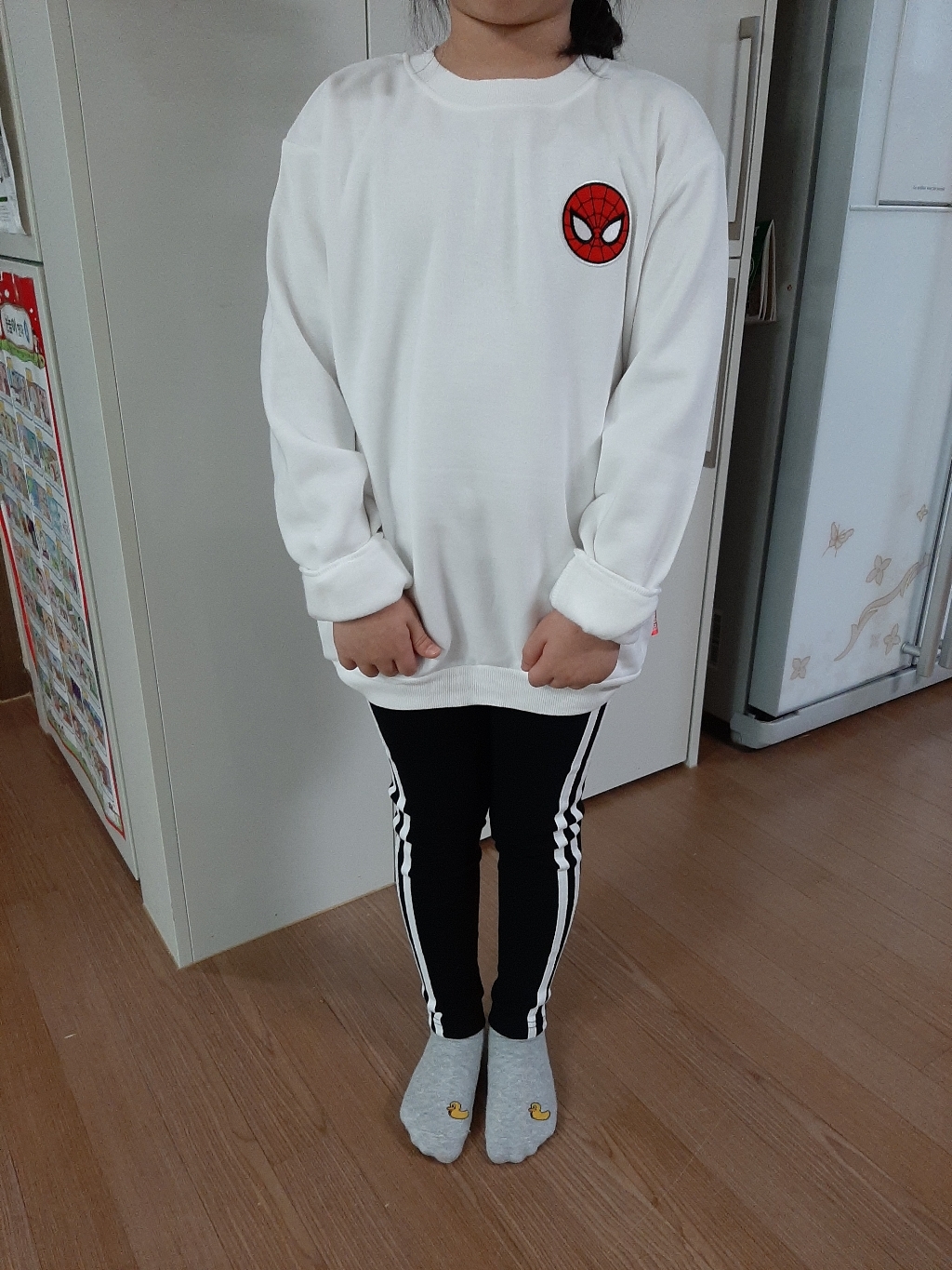뉴욕꼬맹이 아동용 아이언맨 자수 와펜 기모맨투맨 004