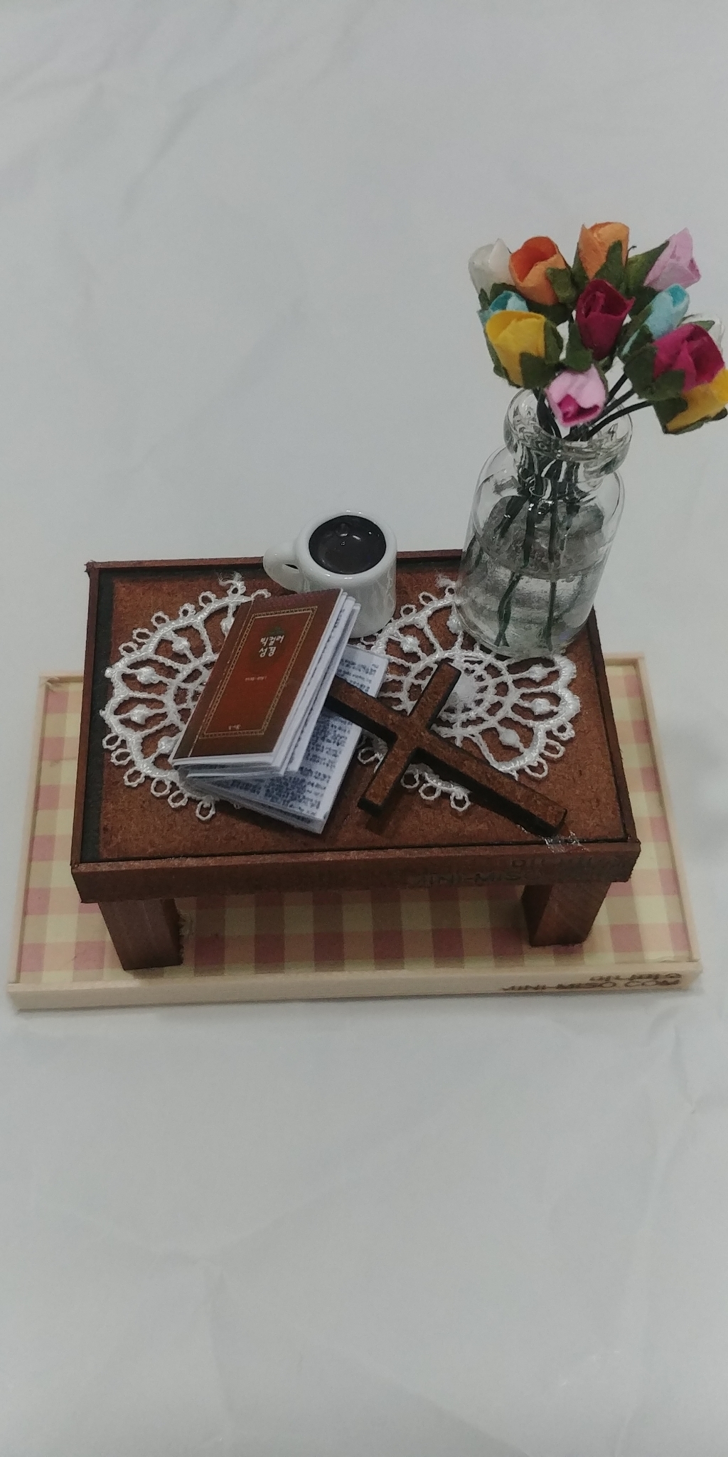 미니미소 펼쳐지는 성경책 미니어처/납골당 꾸미기 소품