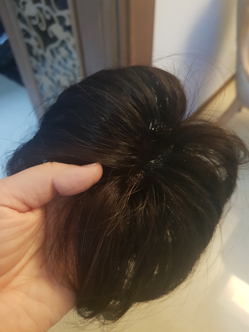 정수리 앞머리 가르마 가발 남녀공용 w3002