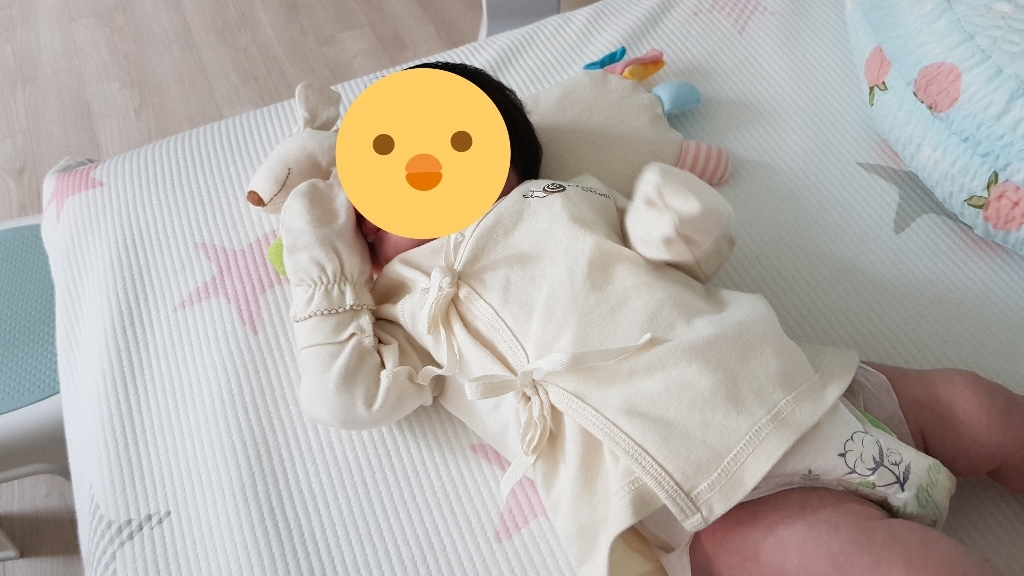 네츄라오가닉 남아용 기본 배냇저고리손싸개 사계절용
