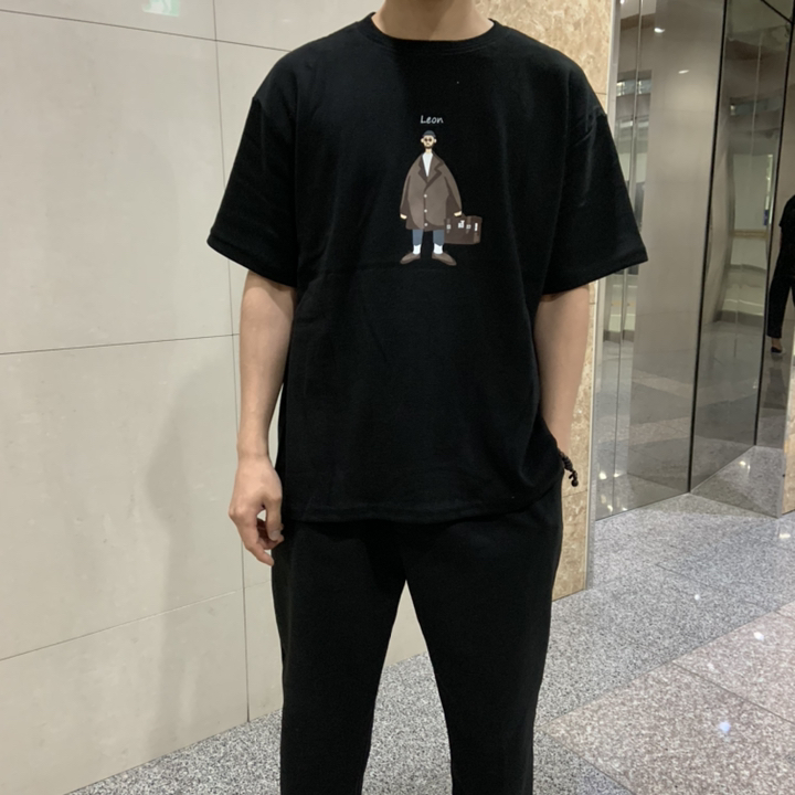 인싸 레옹마틸다 오버핏 특양면 반팔티