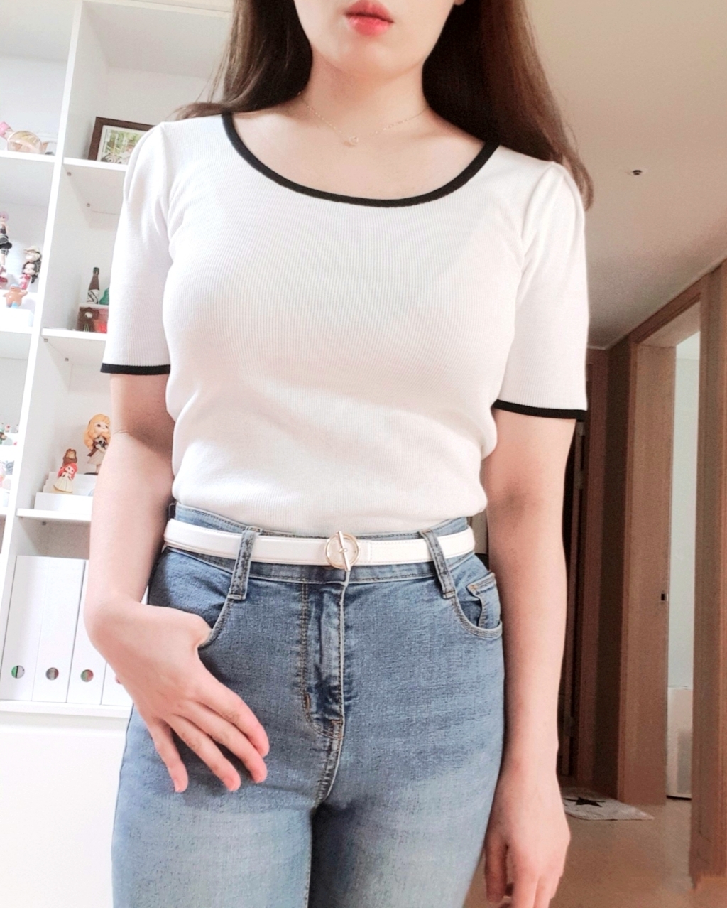패션포인트 여성용 원형볼륨 벨트