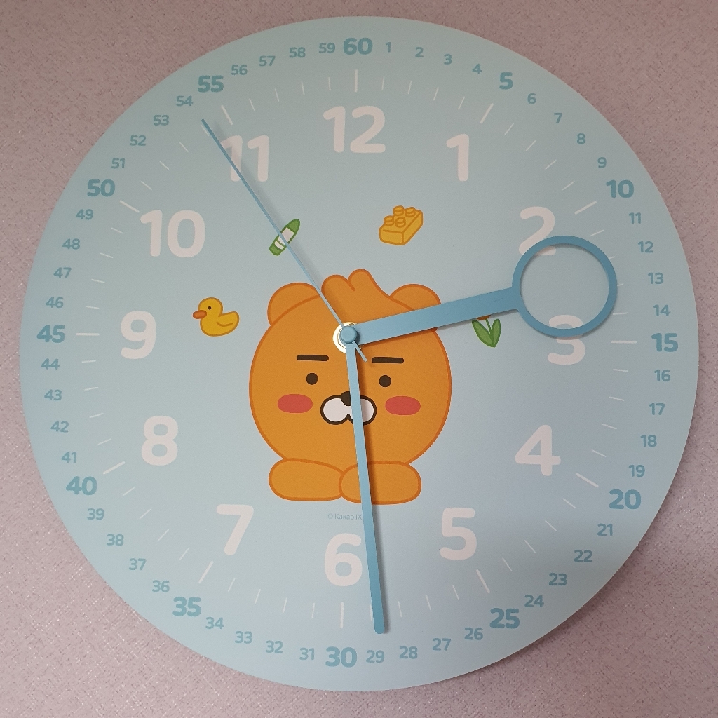 카카오프렌즈 인테리어 교육용 벽시계
