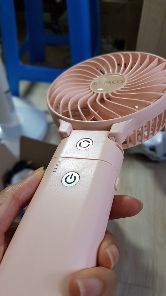 엑타코 대용량 보조 배터리 휴대용 선풍기충전 크래들 리뷰 후기