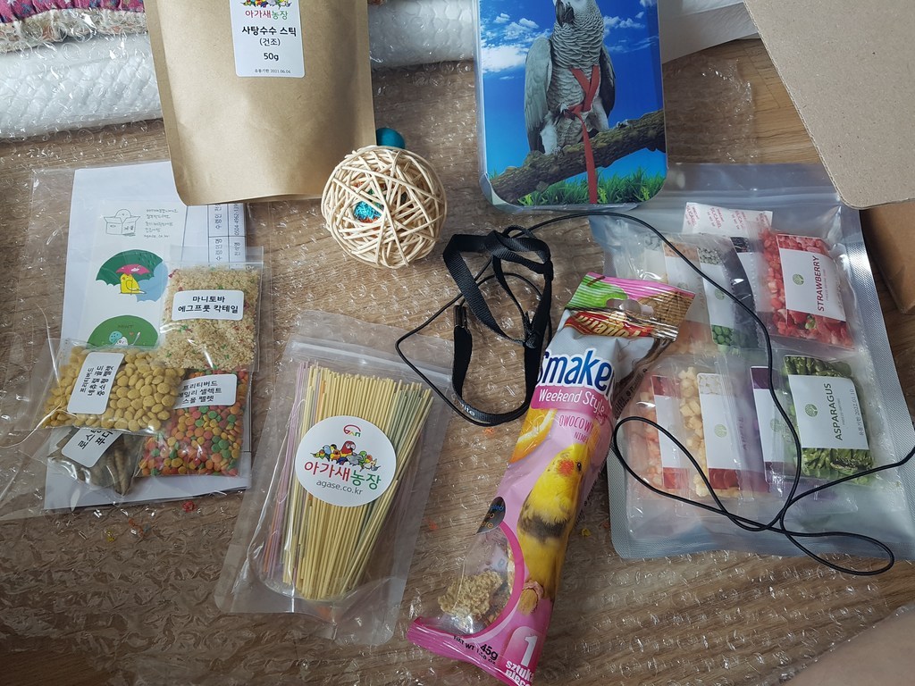 동결건조 간식 8종 믹스 앵무새 과일 야채 간식 리뷰후기
