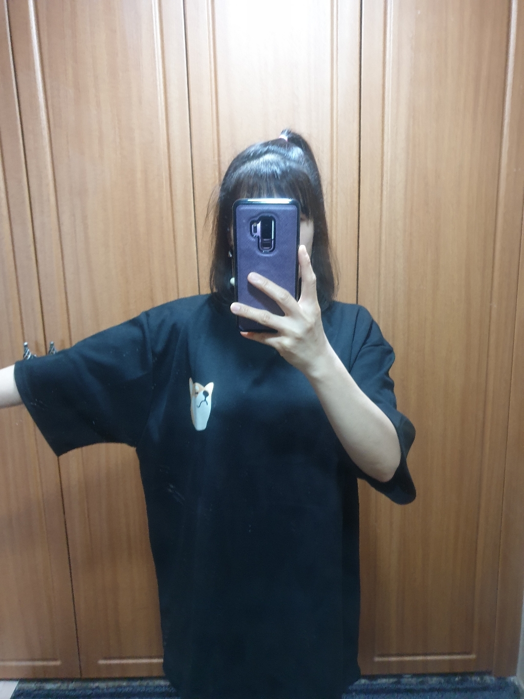 엠엔씨 남녀공용 오버핏 미니시바 프린팅 반팔티 DVT688IN