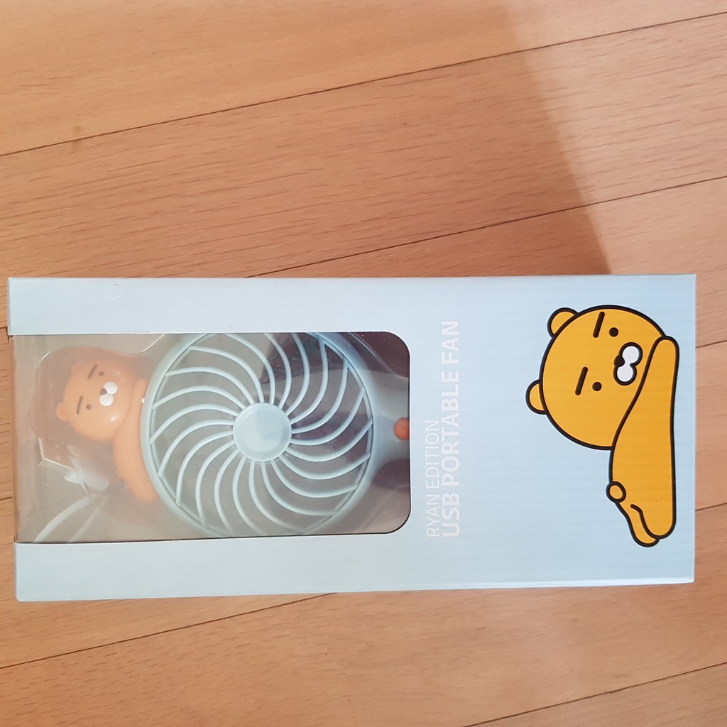 카카오프렌즈 핸디형 선풍기 동물캐릭터 사각거울 랜덤 발송 리뷰후기