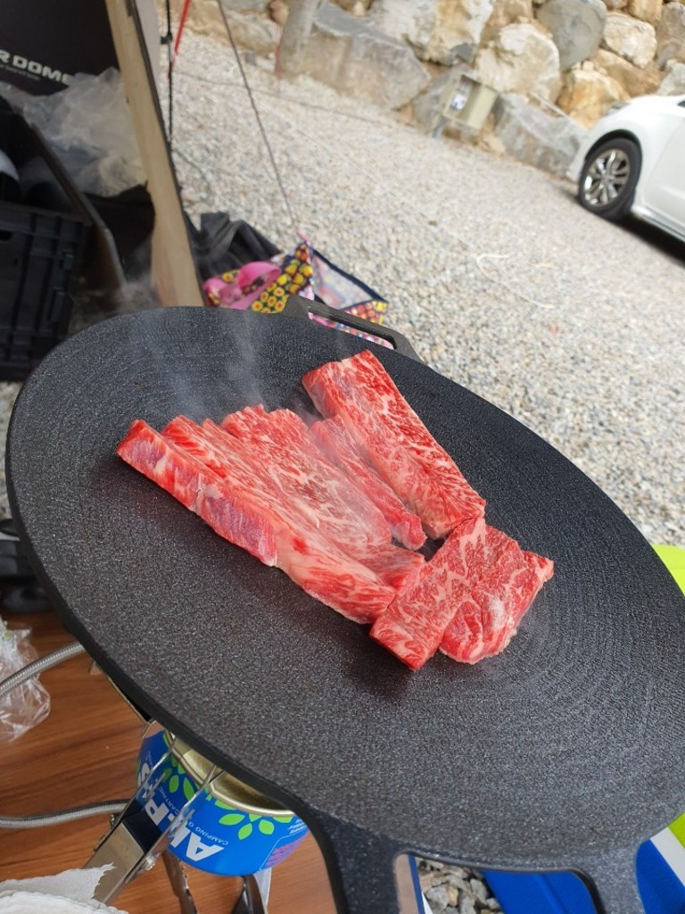 캠핑 코팅 그리들 삼겹살불판 닭갈비판 곱창전골