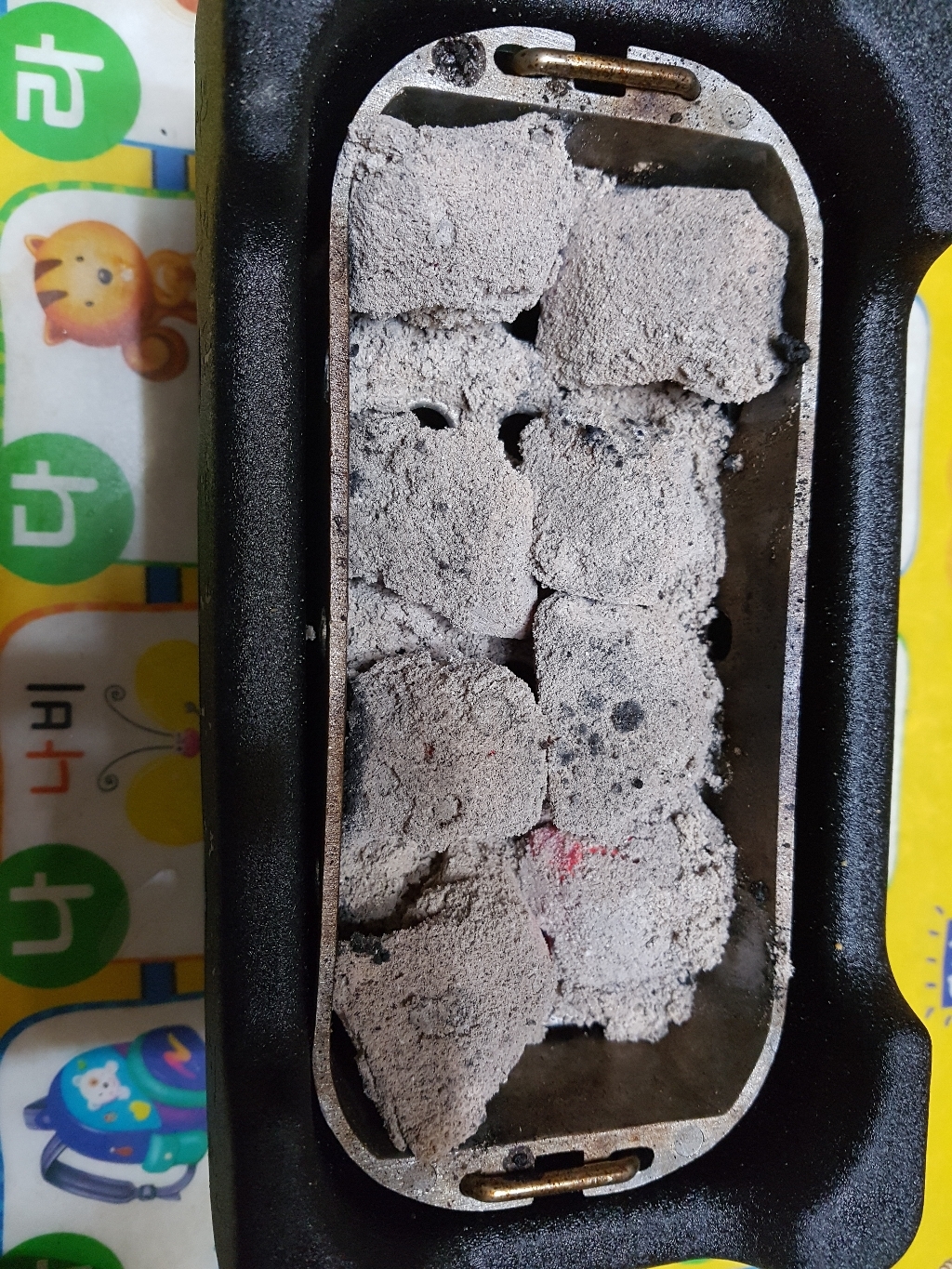 디씨키친 일본식 직사각미니화로 그릴세트 석쇠포함 개인 가정용