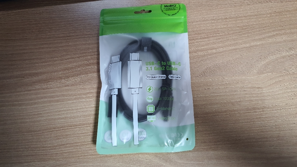 모비큐 USB 31 C to C 100W 고속충전 B 데이터 전송 케이블