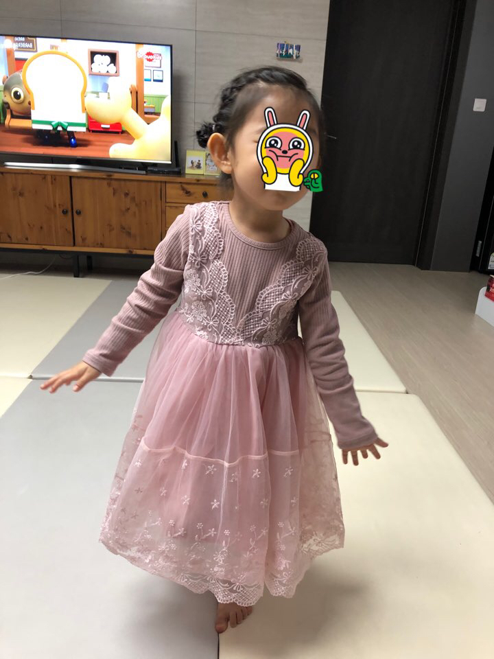 크리스탈하우스 여아 유아 봄 가을 퍼플 토끼 맨투맨 원피스