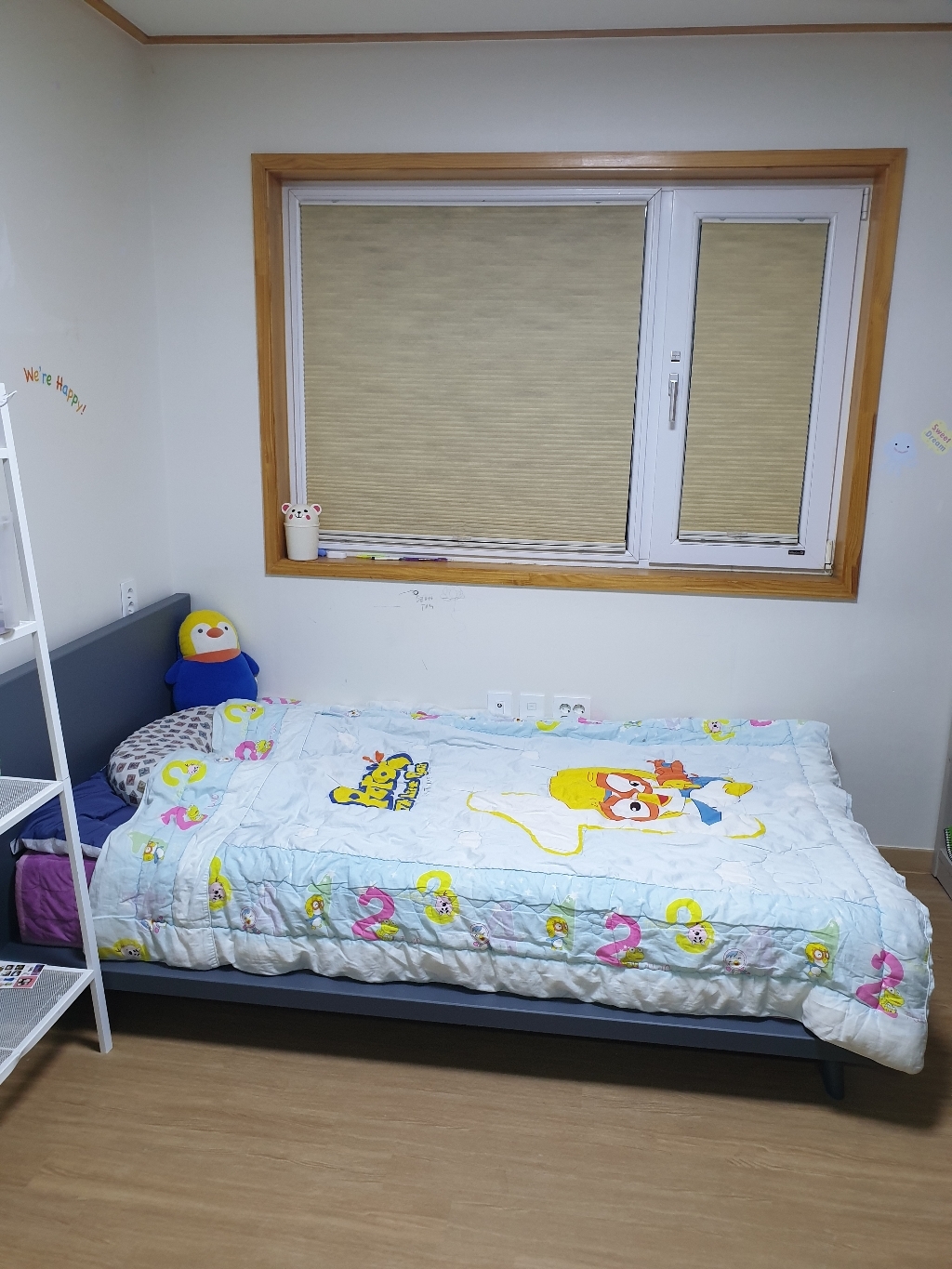 삼익가구 심플 평상형 슈퍼싱글/퀸 침대 본넬 매트리스 포함