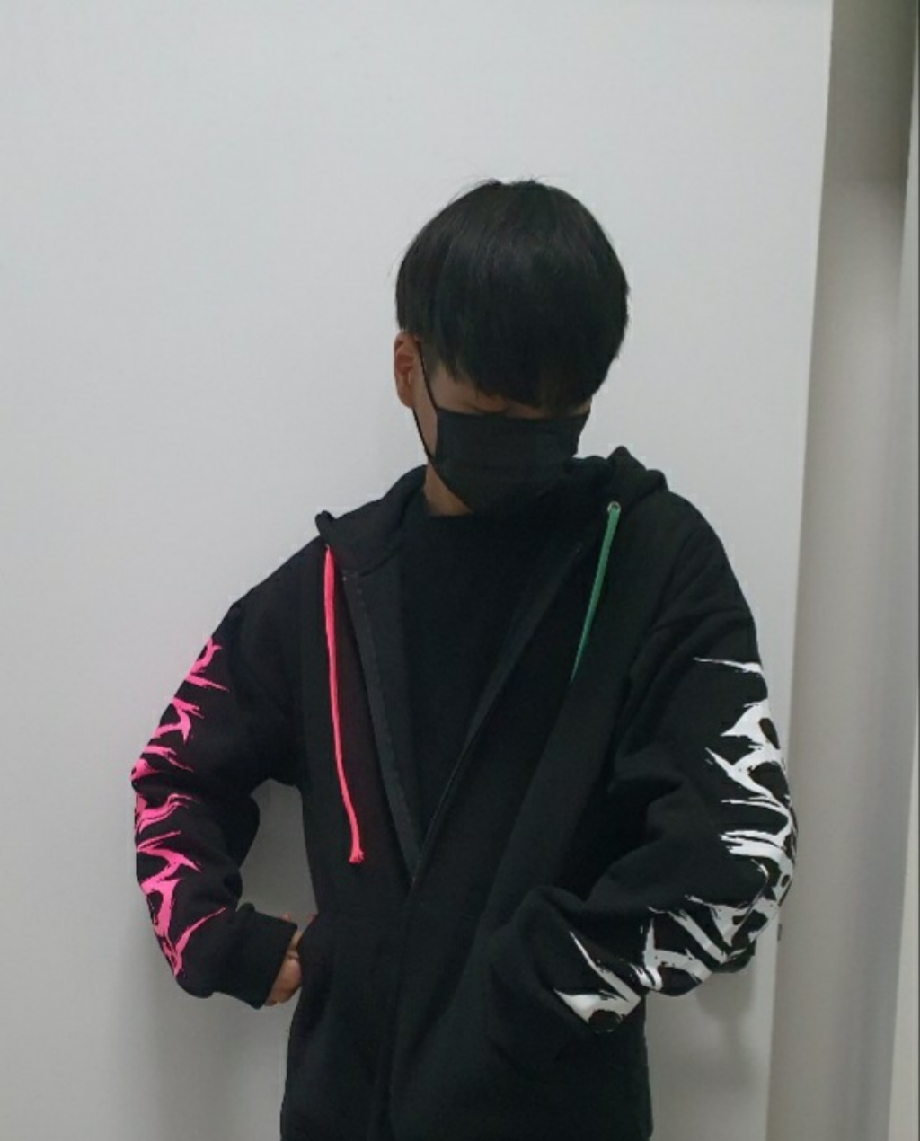 꼰스 락 컬러풀 오버핏 집업