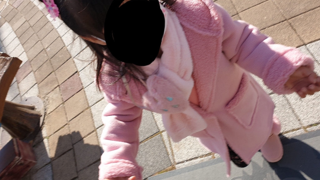 핸날 아동용 물방울 하트 퍼 머플러