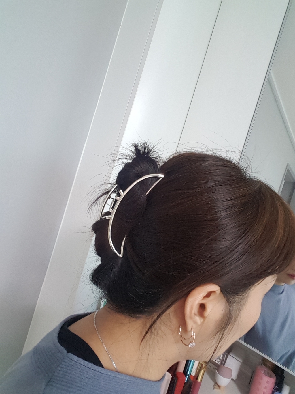 수스다 오버사이즈 바나나 메탈집게핀 올림머리 헤어집게핀