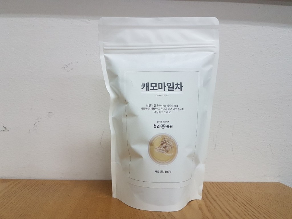 청년농원 저온가공 캐모마일 삼각티백 리뷰후기