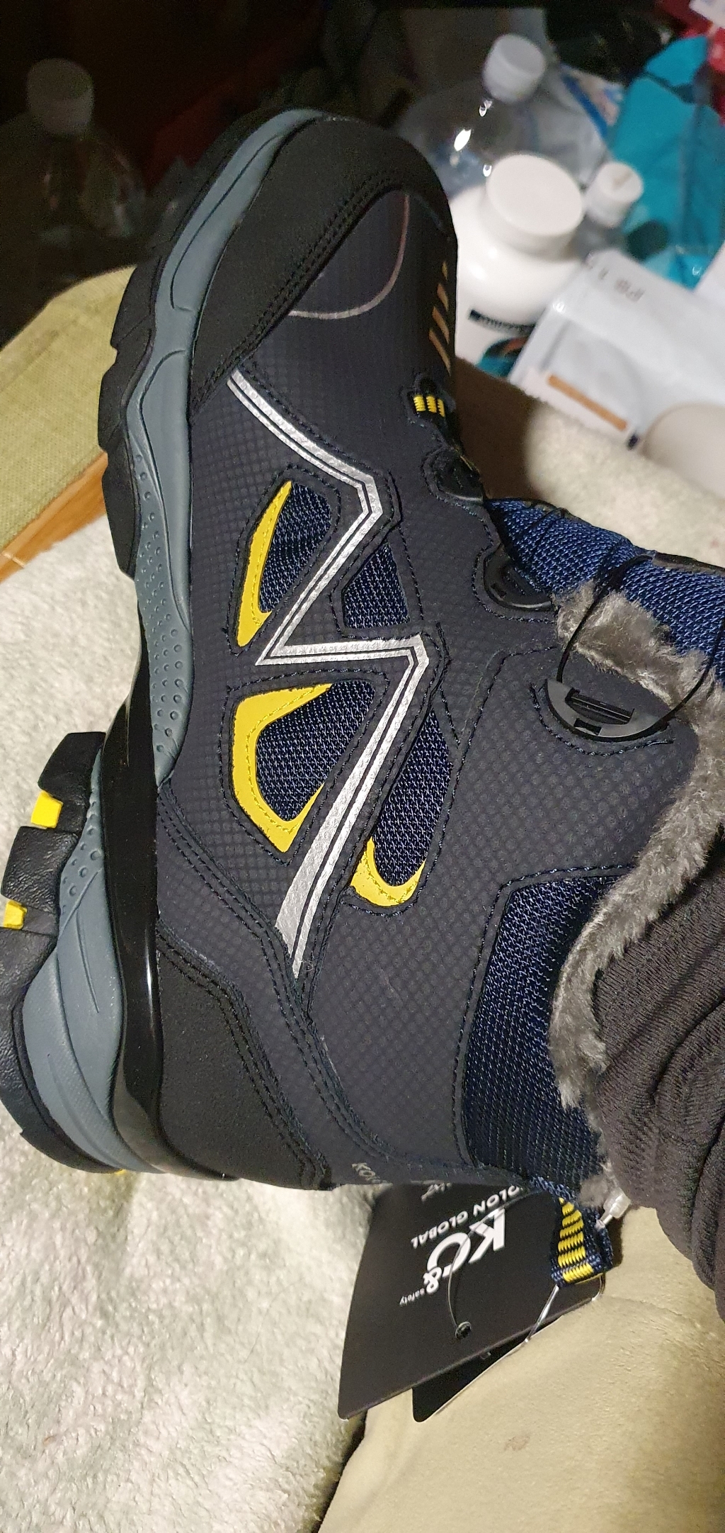 코오롱글로벌 방한안전화 KG-60W 와이드토캡 방한화 다이얼락 건설화 리뷰후기