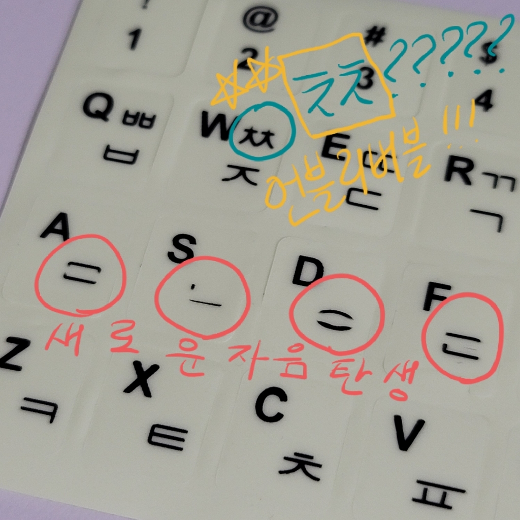노트옵션 노트북 자판스티커 한글자판스티커