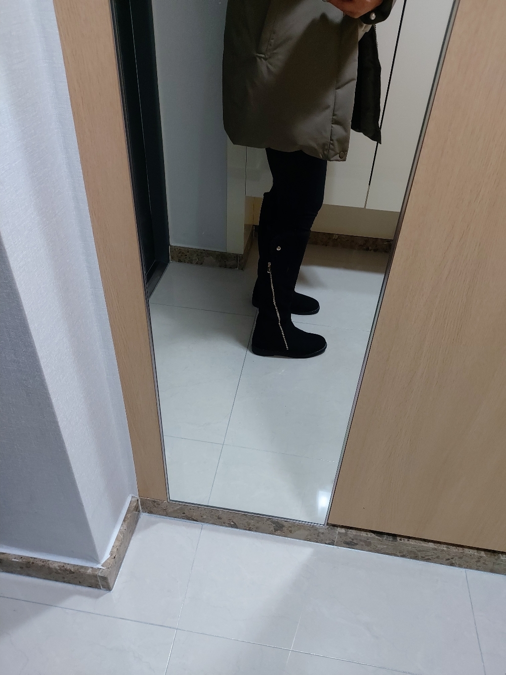 엘칸토 천연가죽 여성 롱부츠 2 CX84CU52