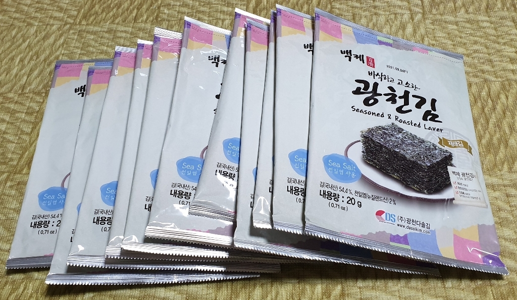 광천김 백제광천김 재래 전장김 10봉